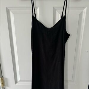 Urban Outfitters black midi slip dress